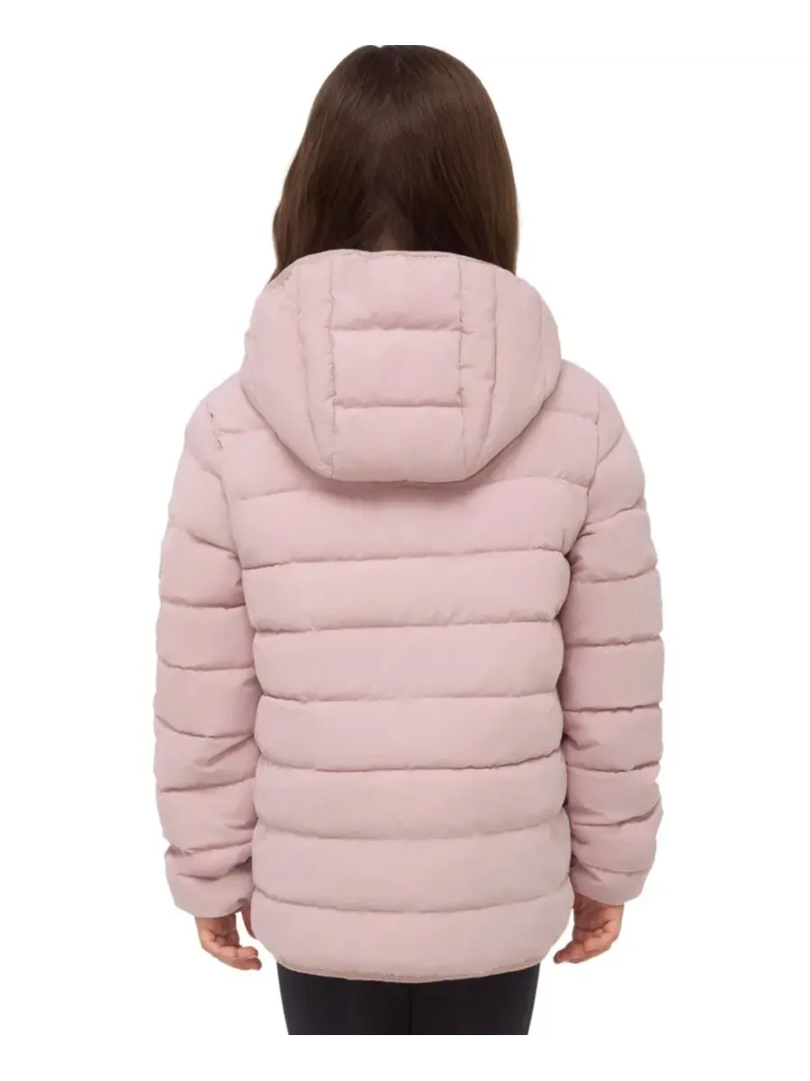 Куртка-пуховик с капюшоном Hudson Lightweight Hooded Puffer Jacket Rokka&Rolla — изображение 3 из 11, розовый