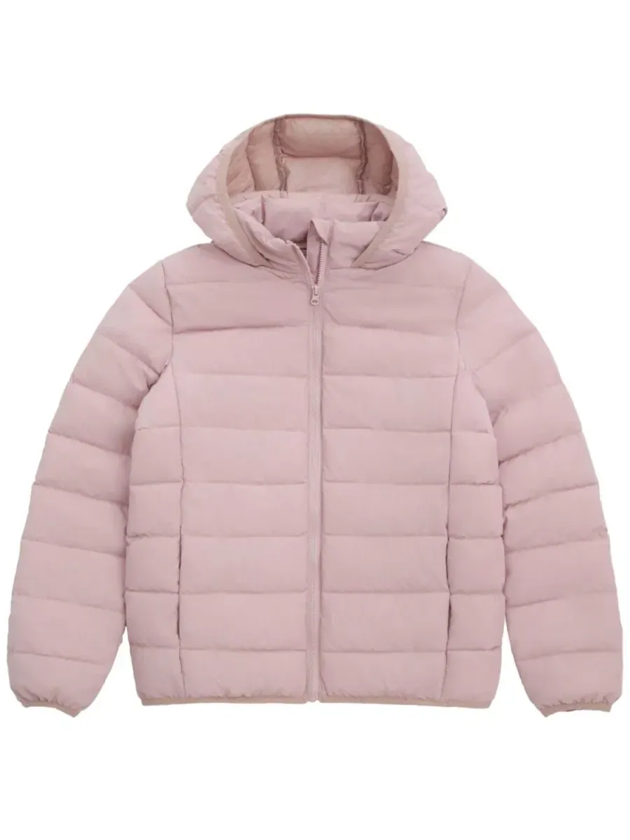 Куртка-пуховик с капюшоном Hudson Lightweight Hooded Puffer Jacket Rokka&Rolla — изображение 8 из 11, розовый