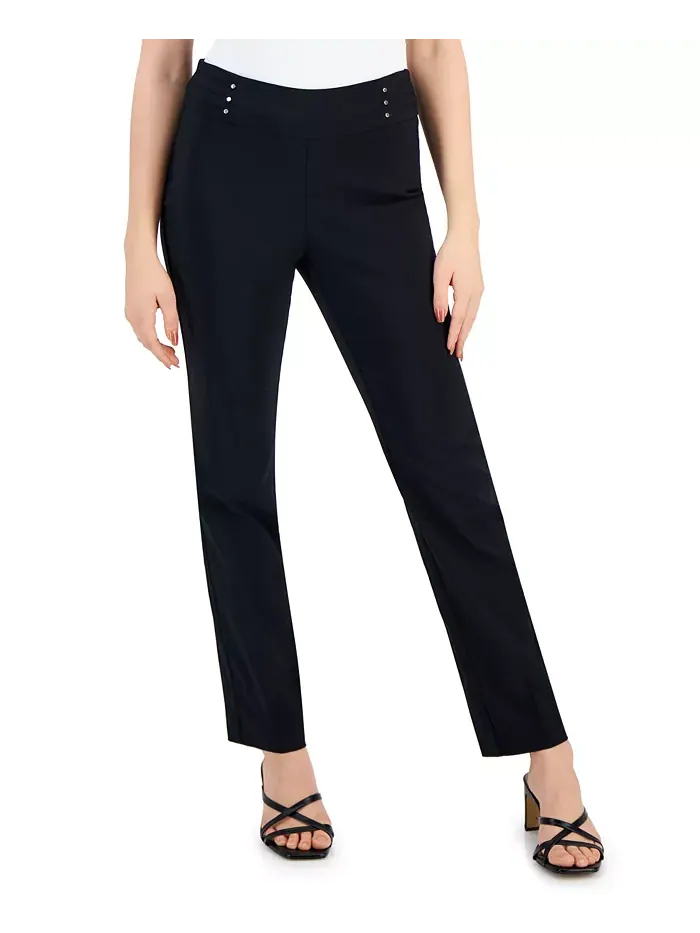 Узкие брюки с заклепками Petite Studded-Rivet Straight-Leg, размеры Petite и Petite Short JM