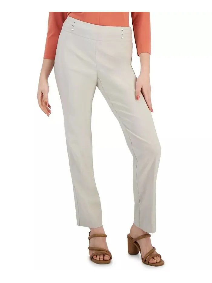 Прямые брюки Petite с заклепками, шорты Petite и Petite JM Collection — изображение 2 из 2, серый