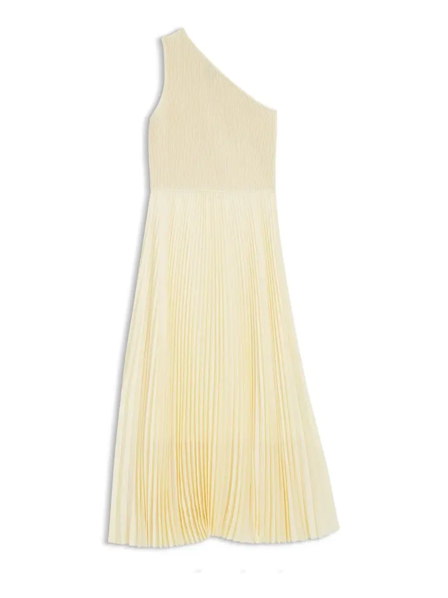 Платье-трапеция с одним плечом в складку Boss by Women's Skirt Rib-Knit One-Shoulder Dress Hugo Boss — изображение 3 из 5
