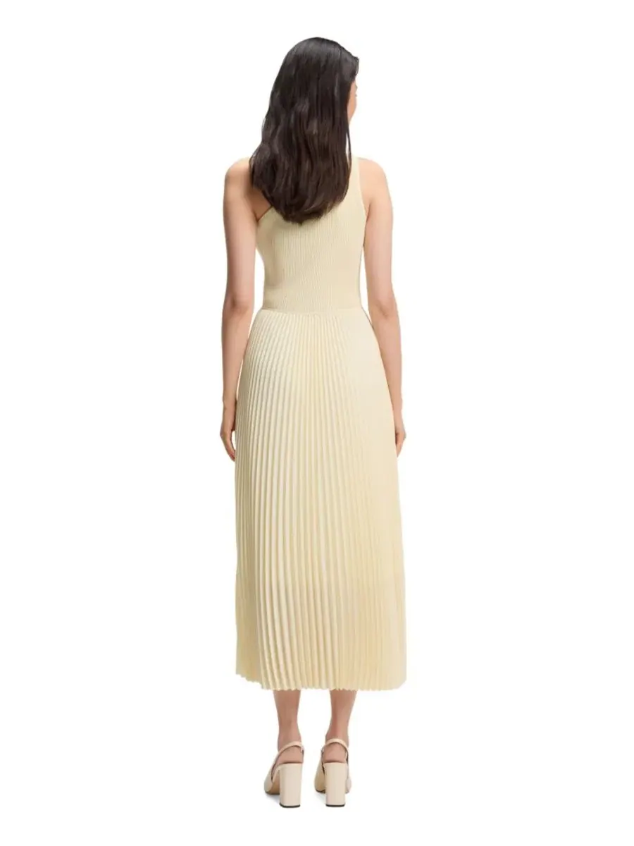 Платье-трапеция с одним плечом в складку Boss by Women's Skirt Rib-Knit One-Shoulder Dress Hugo Boss — изображение 4 из 5