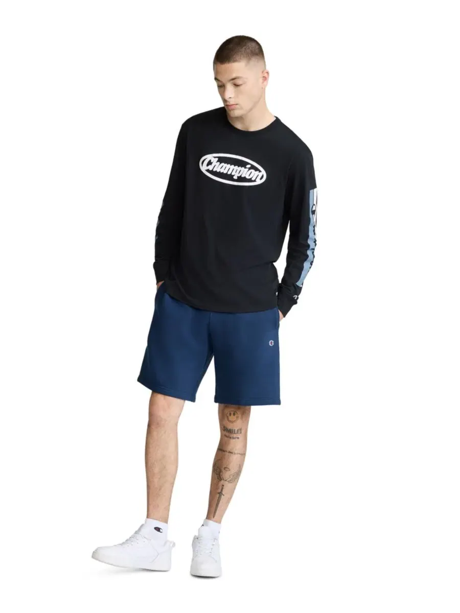 Футболка с длинным рукавом с принтом Champion Men's Medallion Graphic — изображение 2 из 4, черный