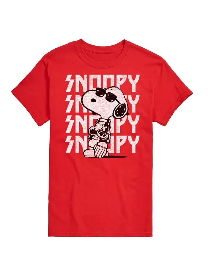 Футболка мужская с коротким рукавом Hybrid Apparel Snoopy Rock Name Repeat AIRWAVES — изображение 9 из 9, приглушенный