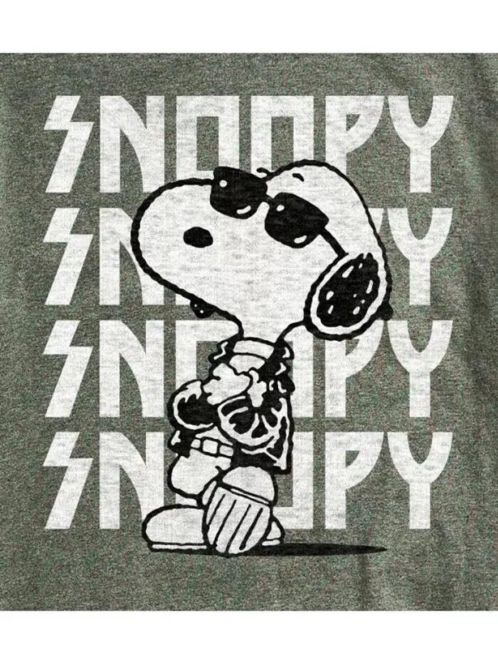 Мужская футболка с короткими рукавами Hybrid Apparel Snoopy Rock с повторением имени AIRWAVES — изображение 5 из 8, красный