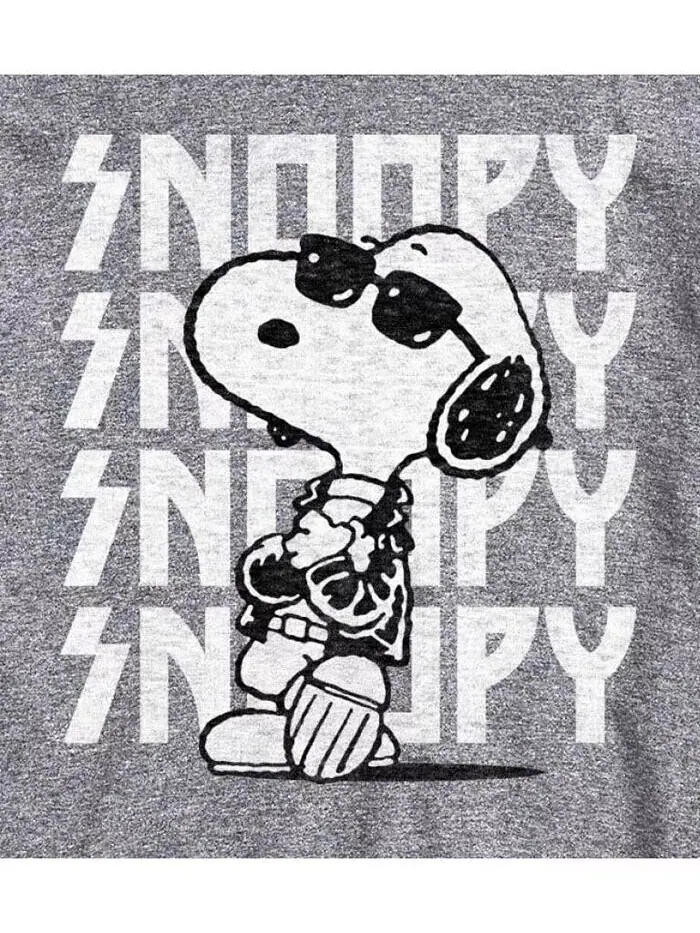 Мужская футболка с короткими рукавами Hybrid Apparel Snoopy Rock с повторением имени AIRWAVES — изображение 6 из 8, красный