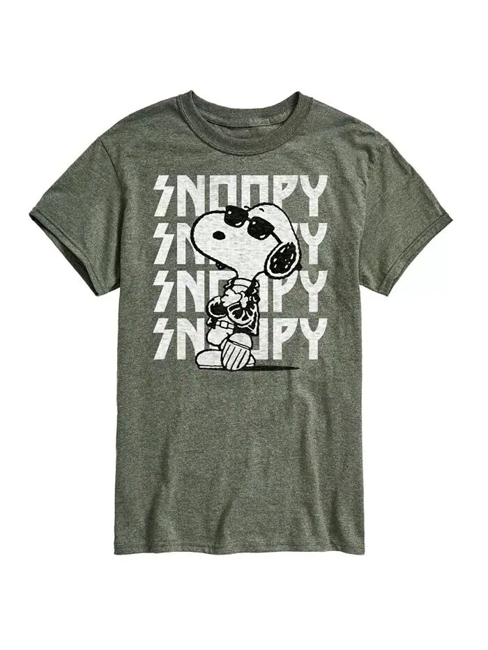 Мужская футболка с короткими рукавами Hybrid Apparel Snoopy Rock с повторением имени AIRWAVES — изображение 8 из 8, красный