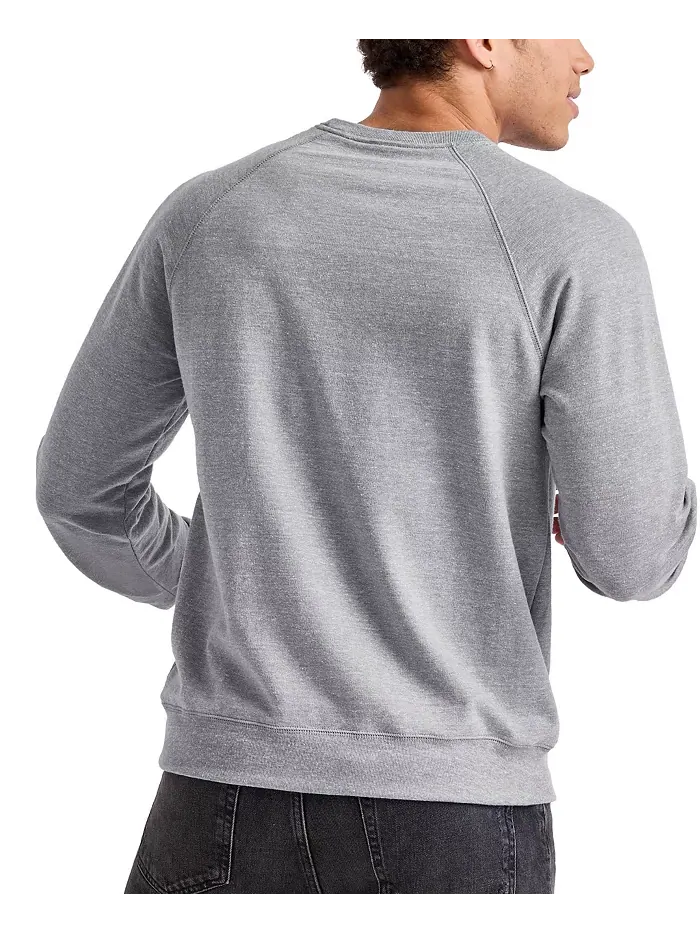 ORIGINAL Мужской трикотажный свитшот с круглым вырезом Triblend French Terry Hanes — изображение 2 из 4