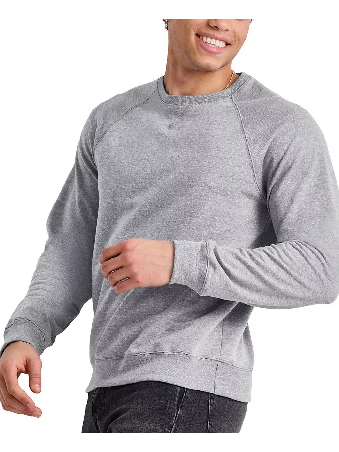 ORIGINAL Мужской трикотажный свитшот с круглым вырезом Triblend French Terry Hanes — изображение 4 из 4