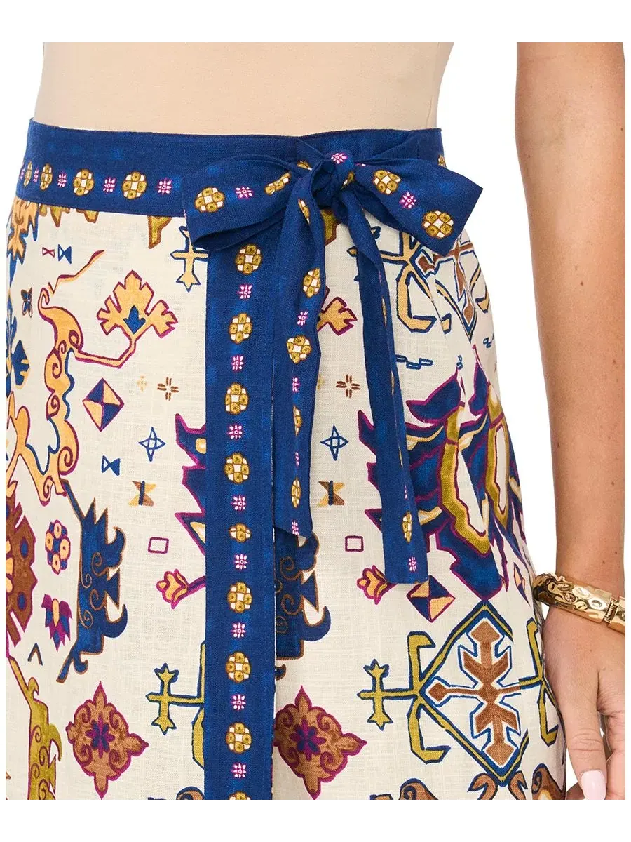 Женская миди-юбка с запахом, с разрезом Vince Camuto — изображение 3 из 5, слоновая кость