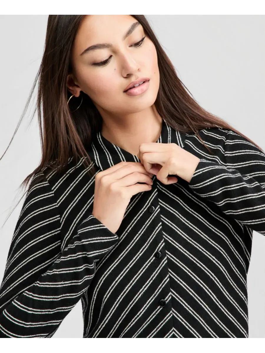Кардиган с отложным воротником, модель Collared Cardigan And Now This — изображение 3 из 4, черный