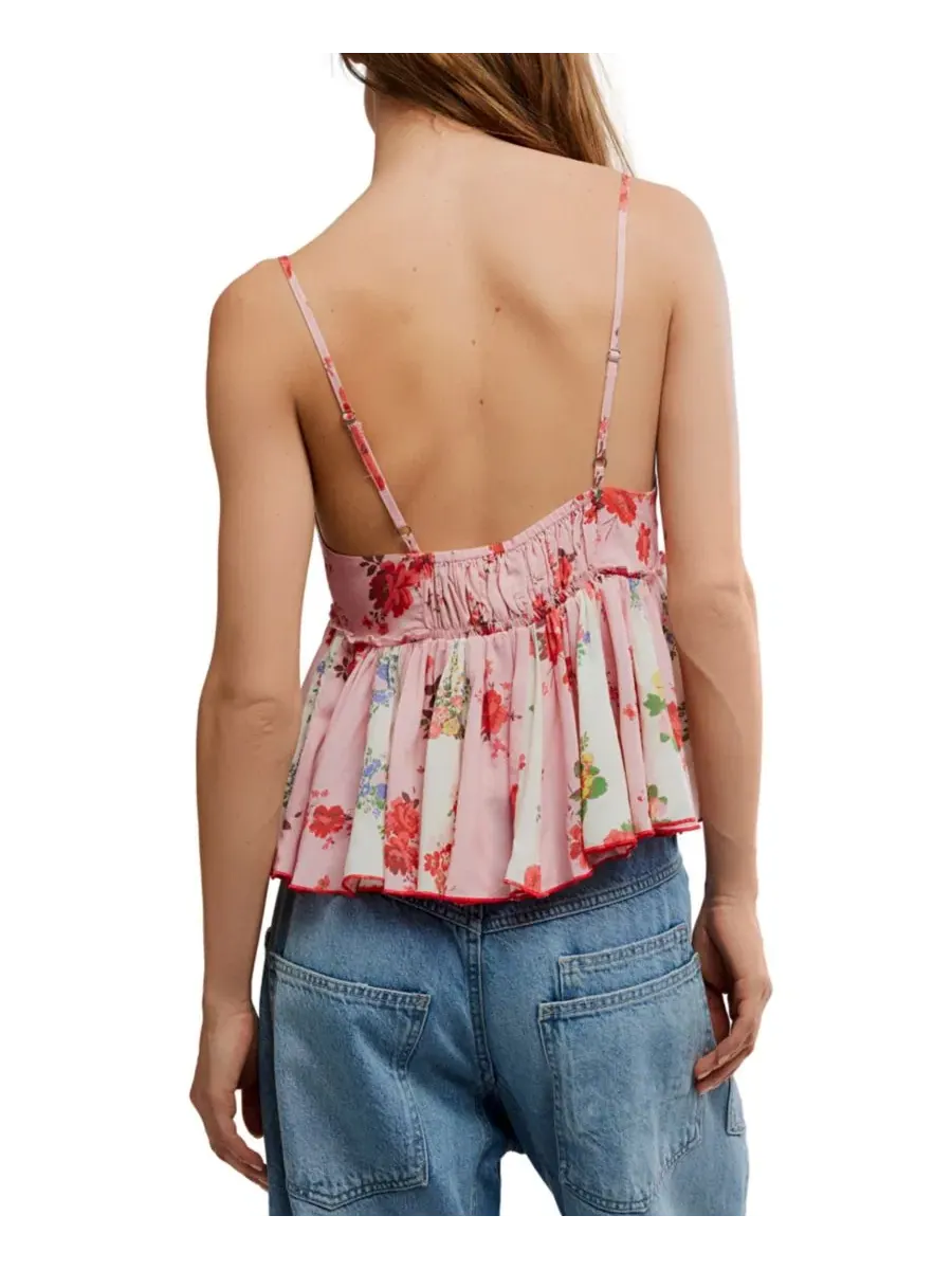 Топ без рукавов с принтом Tillie Floral Free People — изображение 5 из 5, розовый