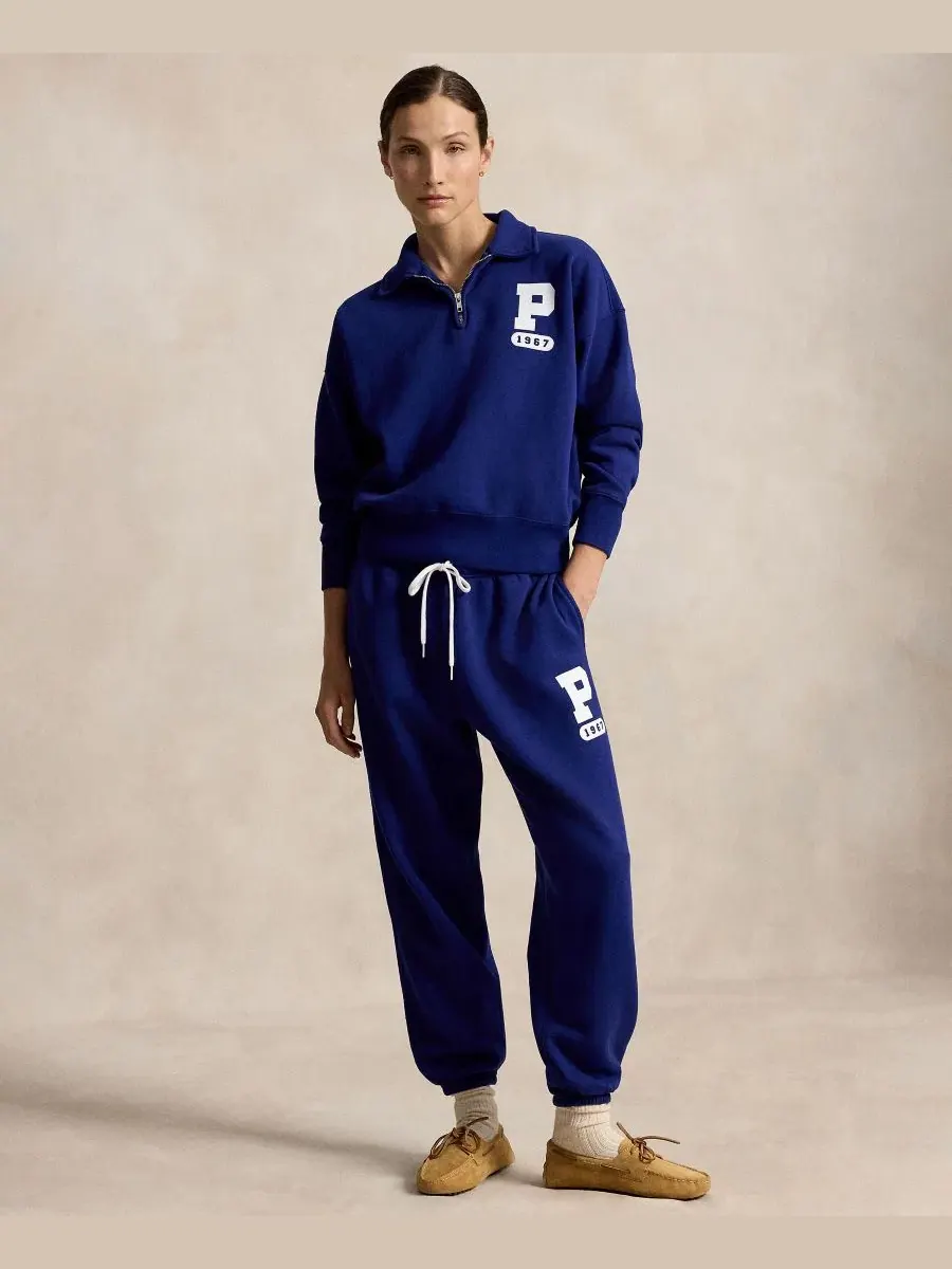 Свитшот Women's Varsity Quarter-Zip Polo Ralph Lauren — изображение 2 из 5, королевский синий