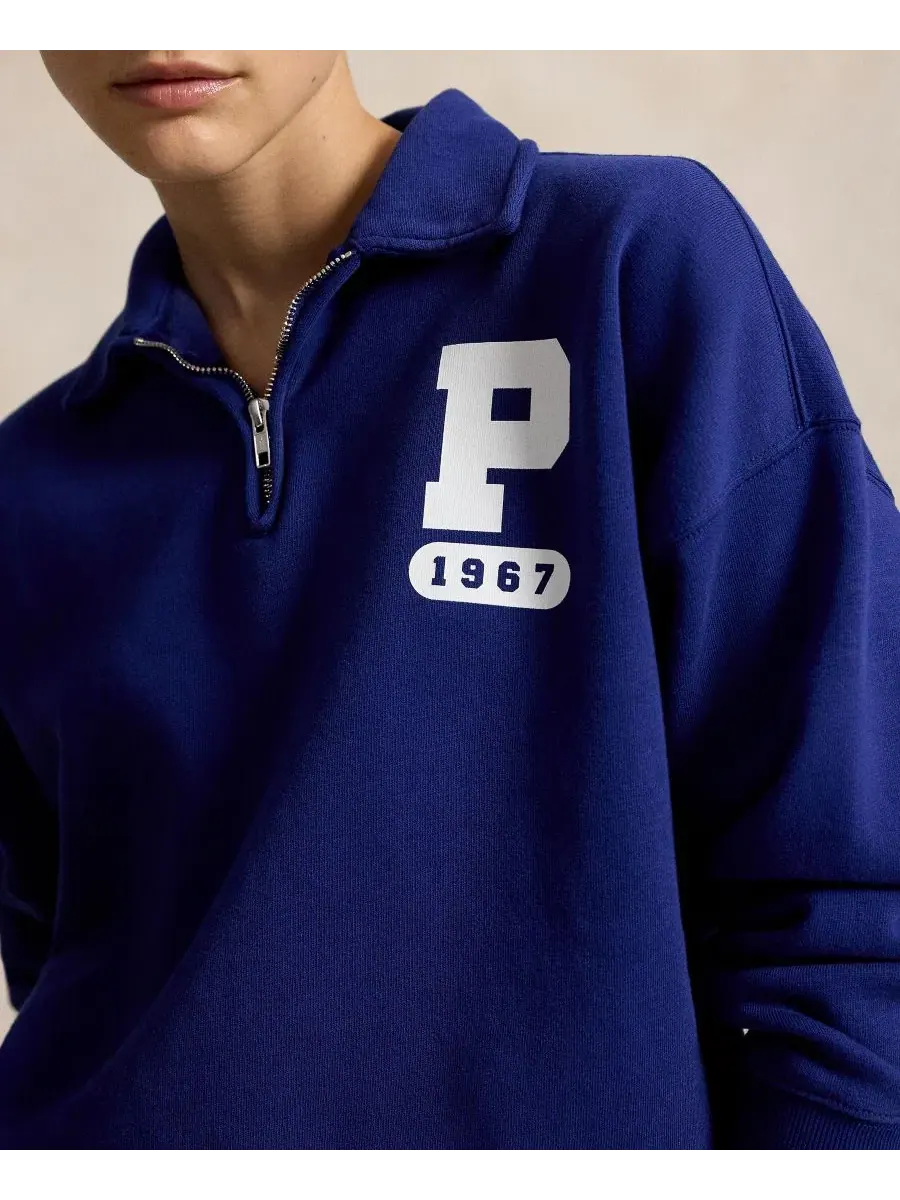 Свитшот Women's Varsity Quarter-Zip Polo Ralph Lauren — изображение 3 из 5, королевский синий