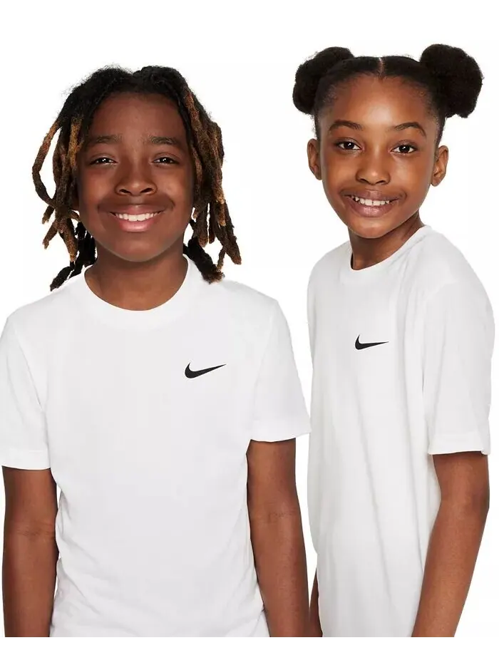 Футболка с логотипом Big Kids Legend Dri-FIT Nike — изображение 4 из 5, белый