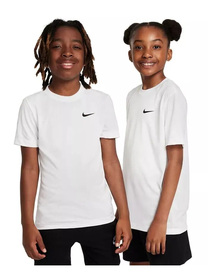 Футболка с логотипом Big Kids Legend Dri-FIT Nike — изображение 5 из 5, белый