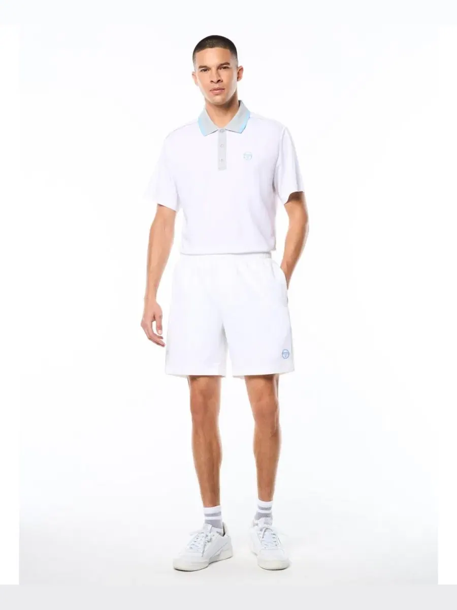 Шорты с монограммой и трубами Racchetto Short Sergio Tacchini — белый