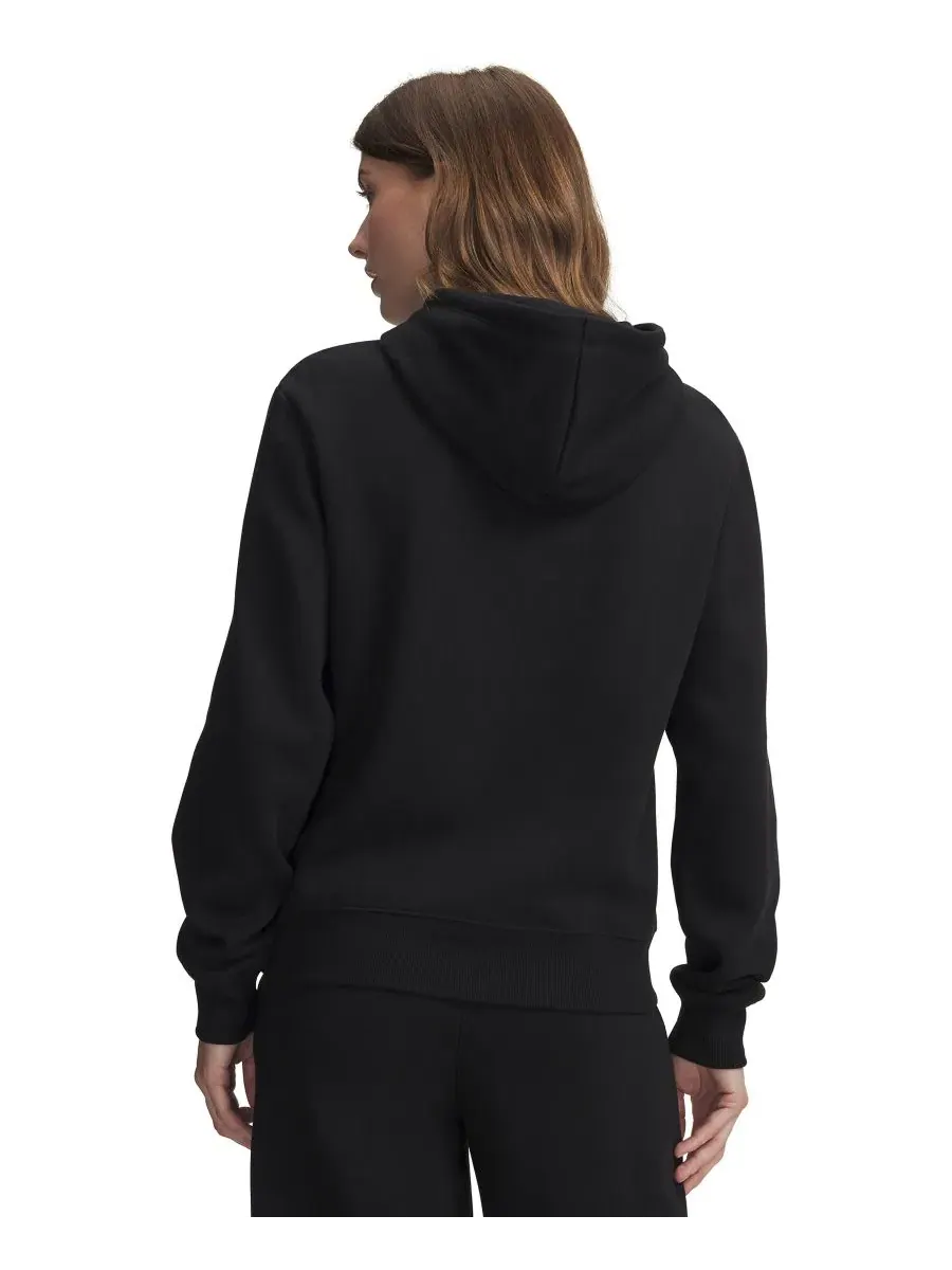 Худи с капюшоном Rival Fleece Pul-On Hoodie Under Armour — изображение 2 из 3, черный