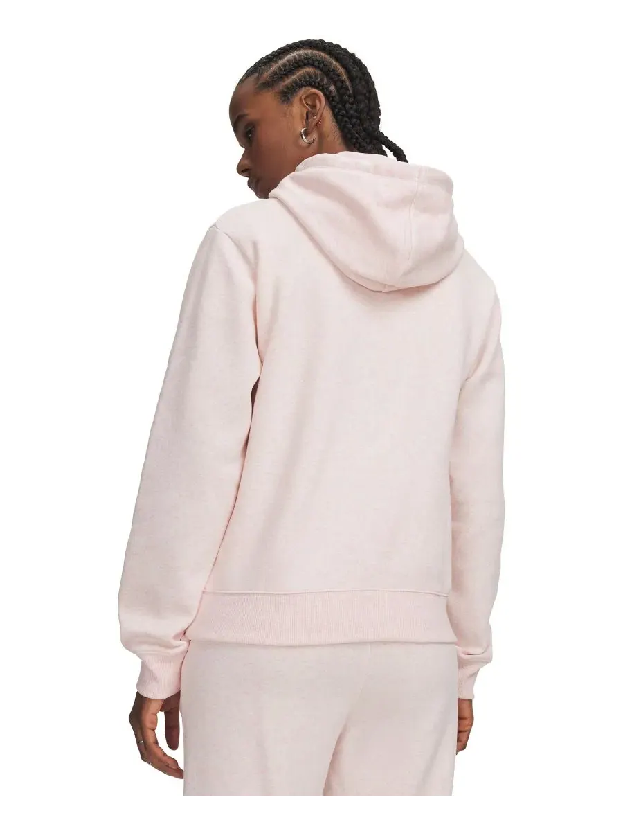 Худи женское с капюшоном Rival Fleece Pul-On Hoodie Under Armour — изображение 2 из 3, розовый светлый