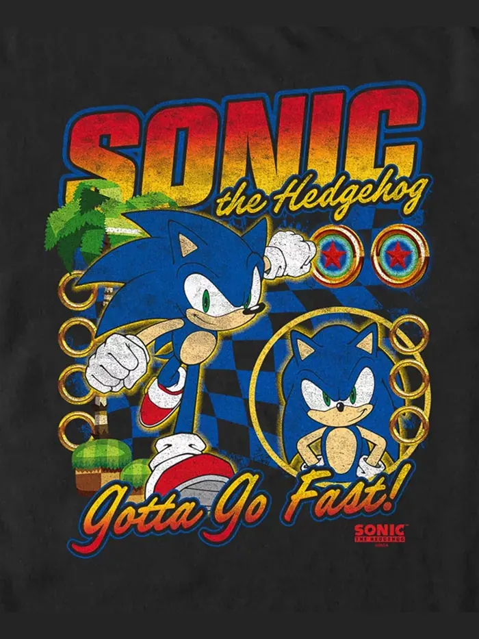 Мужская футболка Racer Sonic с коротким рукавом Fifth Sun — изображение 3 из 3, черный
