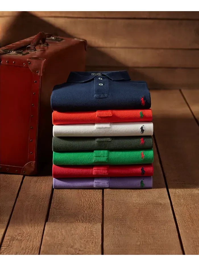 Мужская поло The Iconic Mesh большого и высокого размера Polo Ralph Lauren — изображение 2 из 2, черный