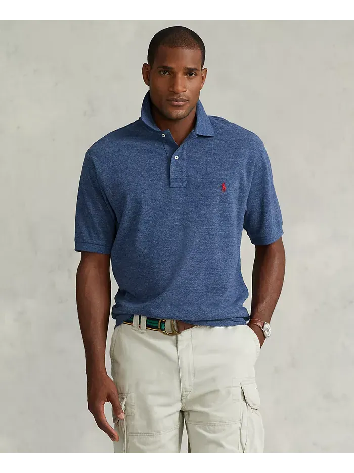 Мужская поло The Iconic Mesh большого и высокого размера Polo Ralph Lauren — изображение 1 из 3, королевский вереск