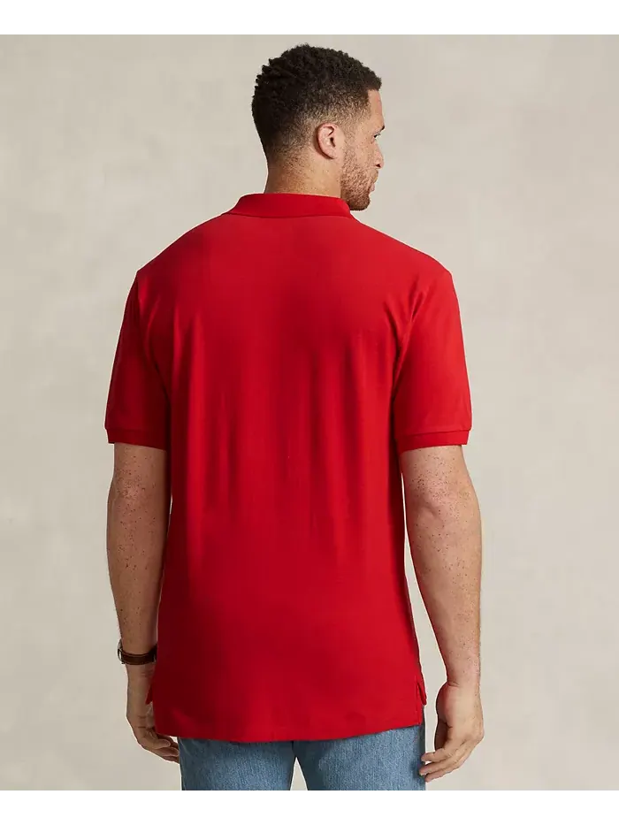 Мужская поло The Iconic Mesh большого и высокого размера Polo Ralph Lauren — изображение 4 из 4, красный