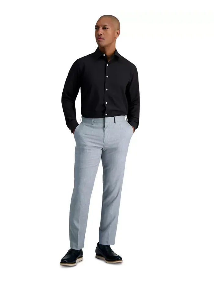 Мужская рубашка Smart Wash Slim Fit Haggar — изображение 3 из 8, черный
