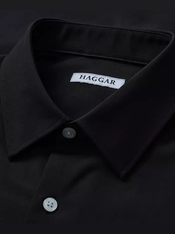 Мужская рубашка Smart Wash Slim Fit Haggar — изображение 5 из 8, черный