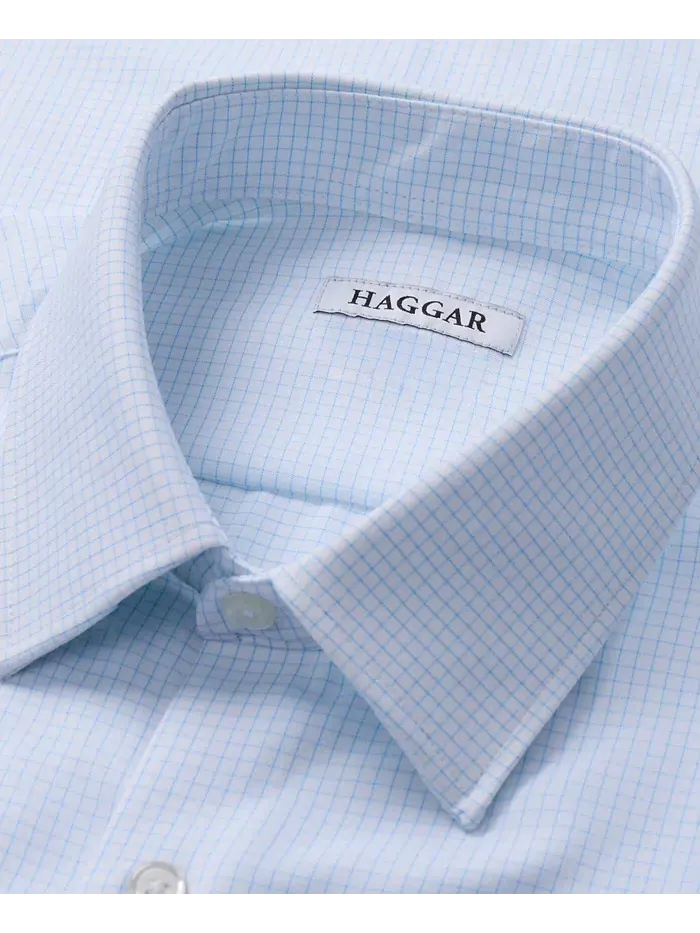 Мужская рубашка Smart Wash Slim Fit Haggar — изображение 5 из 8, синий