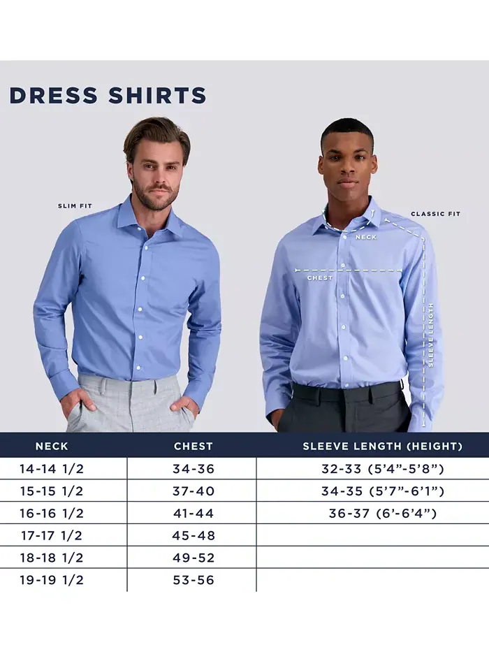 Мужская рубашка Smart Wash Slim Fit Haggar — изображение 6 из 8, синий