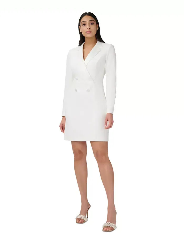 Женское платье-фрак с длинными рукавами Sheath Dress Adrianna Papell — изображение 1 из 3, белый