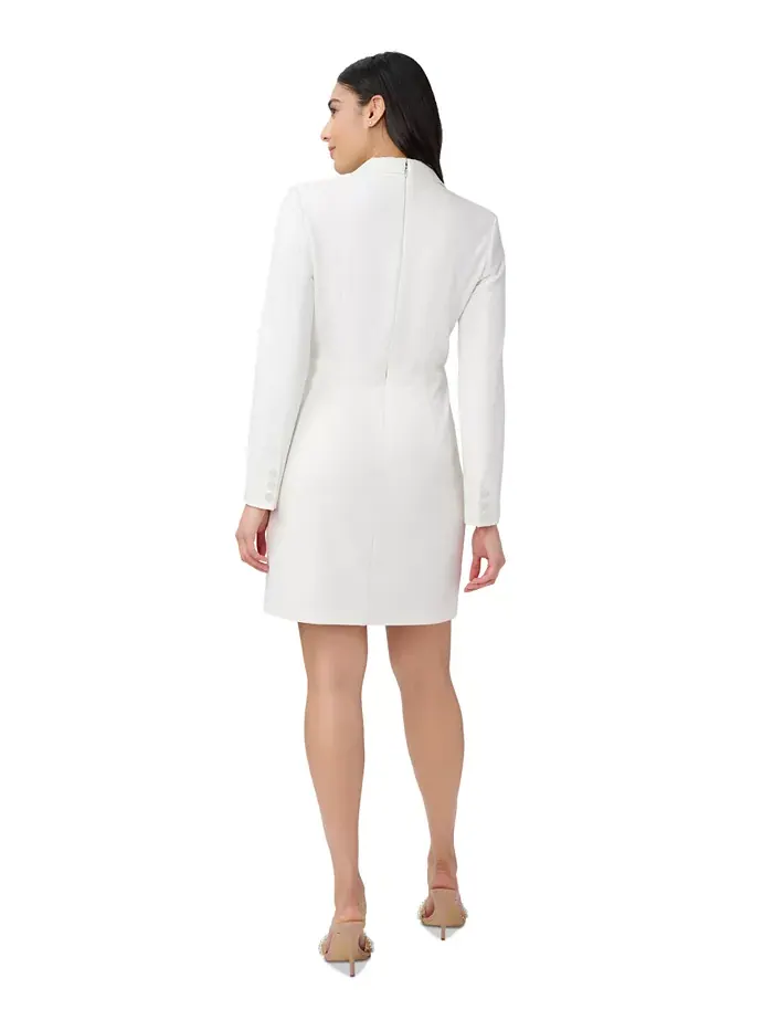 Женское платье-фрак с длинными рукавами Sheath Dress Adrianna Papell — изображение 2 из 3, белый