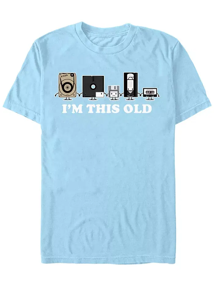 Мужская футболка с коротким рукавом I'm This Old Design By Humans — синий