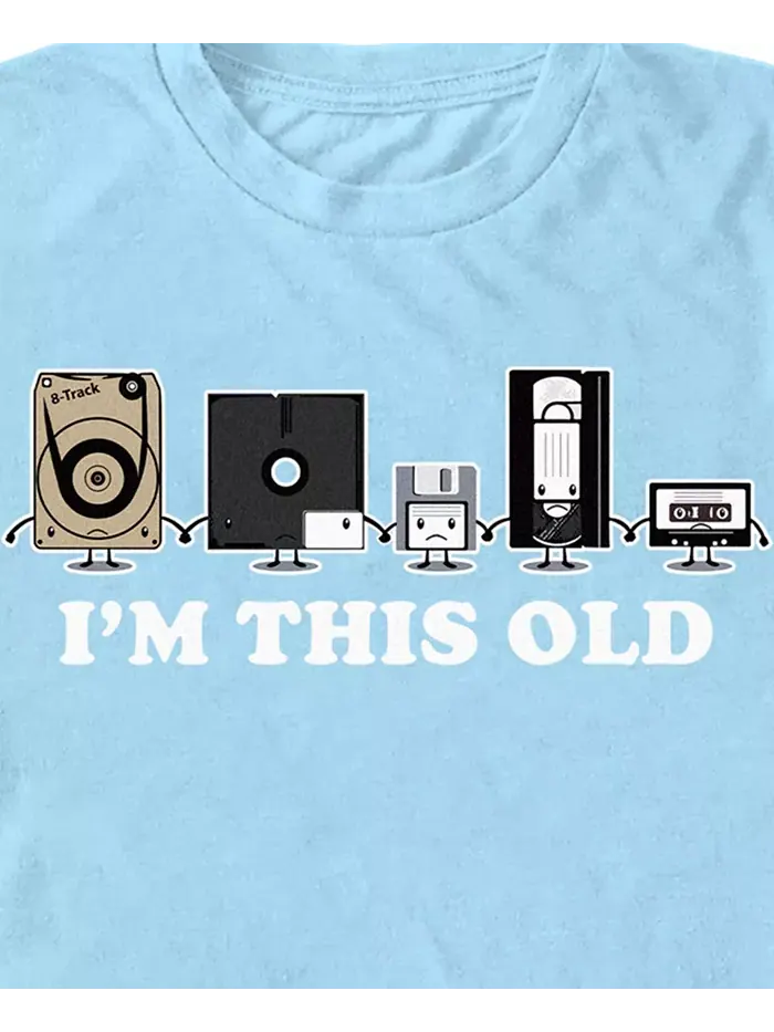 Мужская футболка с коротким рукавом I'm This Old Design By Humans — изображение 3 из 3, светлый синий