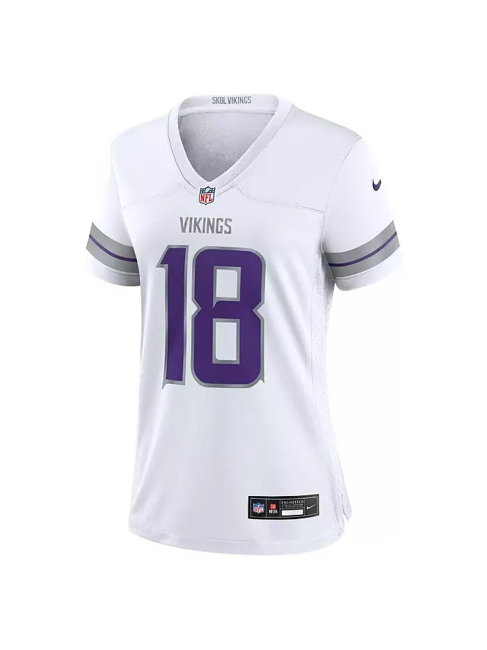 Женская майка запасного игрока Джастина Джефферсона из Minnesota Vikings Nike — изображение 3 из 3, белый
