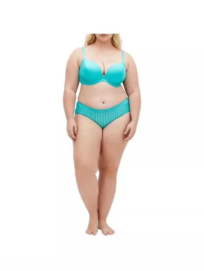 Бюстгальтер Adore Push Up размера Plus CITY CHIC — изображение 3 из 3, зеленый