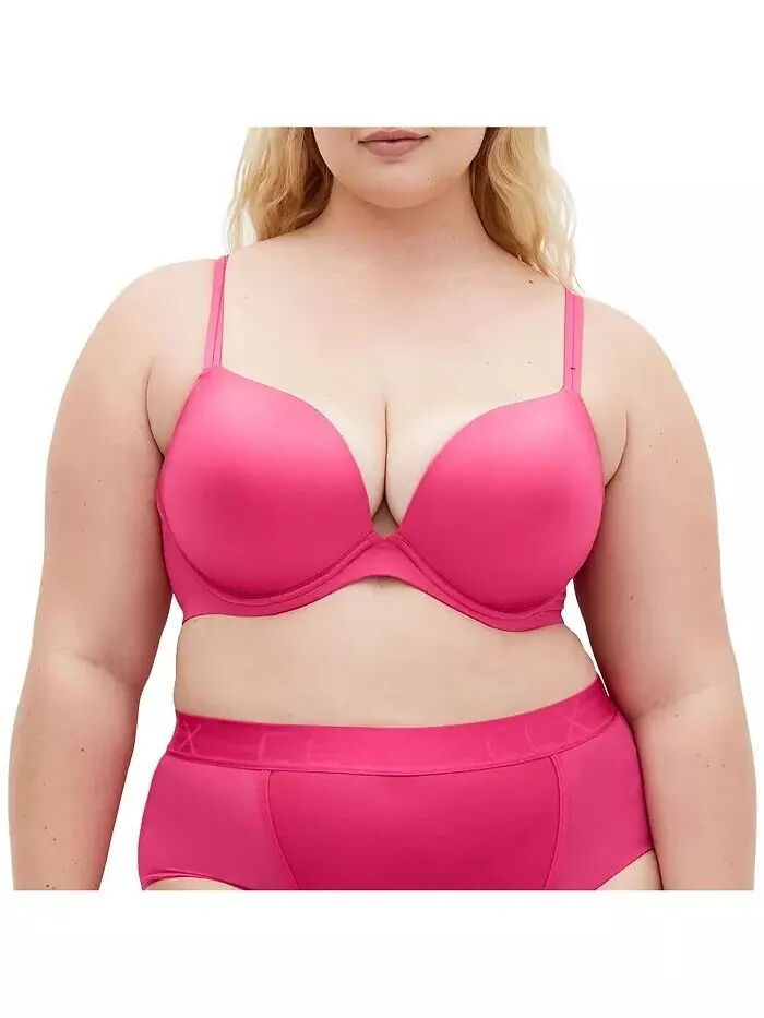 Бюстгальтер Adore Push Up размера Plus CITY CHIC — изображение 1 из 3, азалея