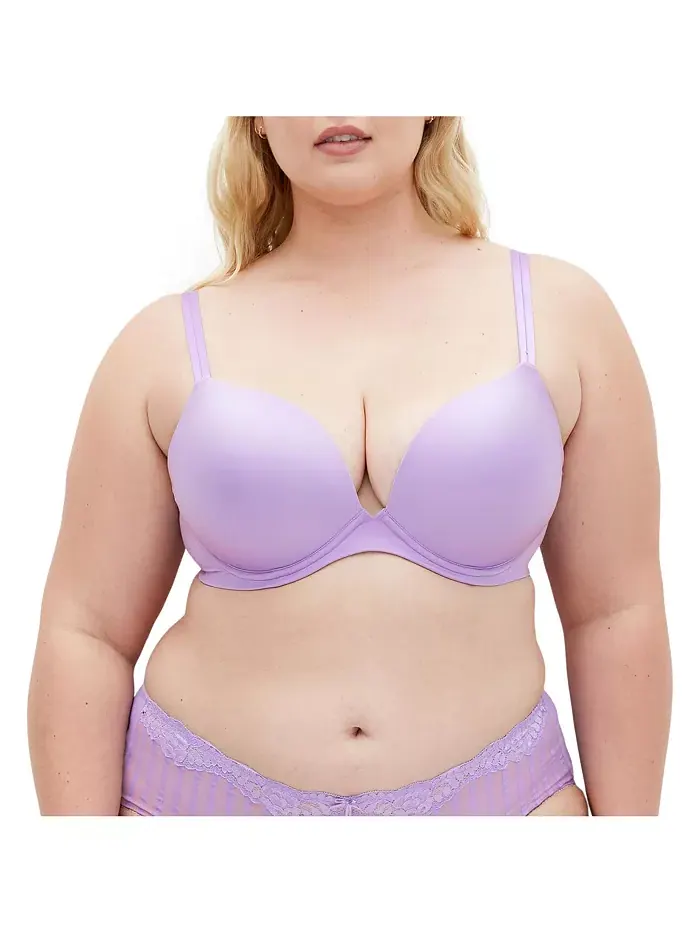 Бюстгальтер Adore Push Up Plus Size CITY CHIC — изображение 1 из 3, лавандовый