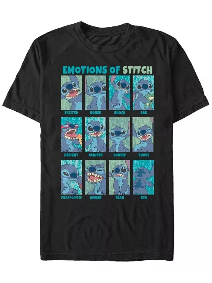 Мужская футболка Stitch Emotion с коротким рукавом Fifth Sun — изображение 1 из 1, черный