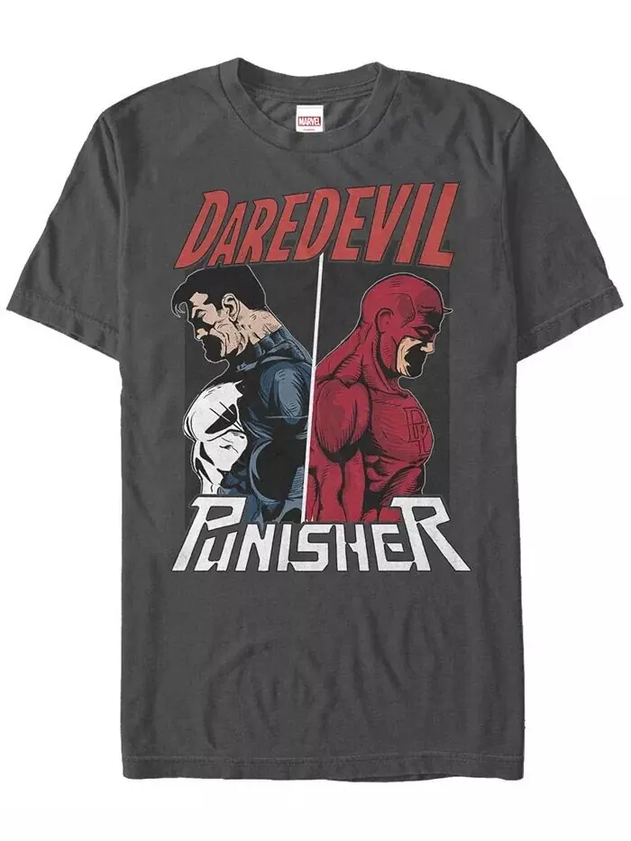 Мужская футболка Punisher Devil с коротким рукавом и круглым вырезом Fifth Sun — изображение 1 из 1, темно-серый