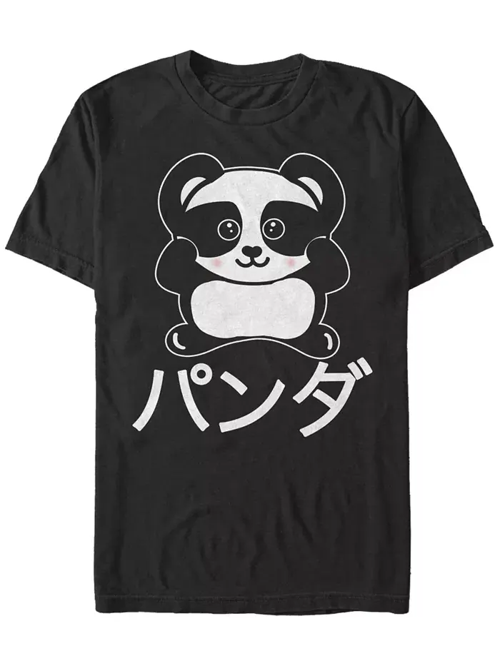 Мужская футболка с коротким рукавом Panda Anime Fifth Sun — изображение 1 из 1, черный