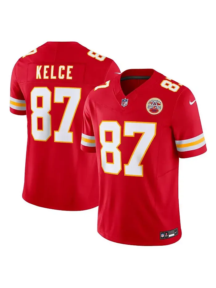 Мужская лимитированная джерси Travis Kelce Kansas City Chiefs Vapor F.U.S.E Nike — изображение 1 из 3, красный