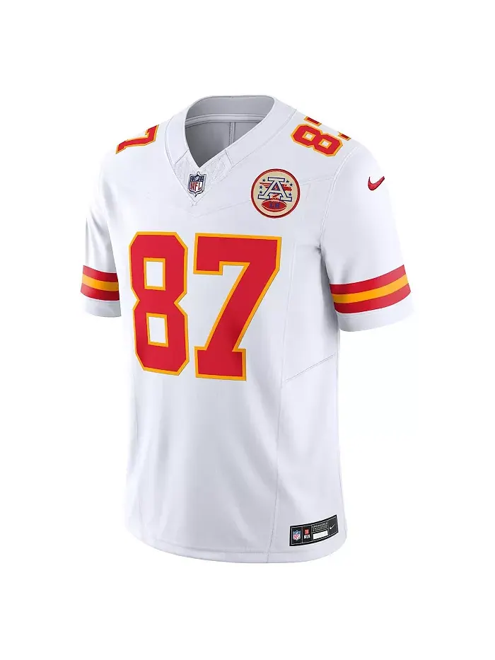 Мужская лимитированная джерси Travis Kelce Kansas City Chiefs Vapor F.U.S.E Nike — изображение 2 из 5, белый