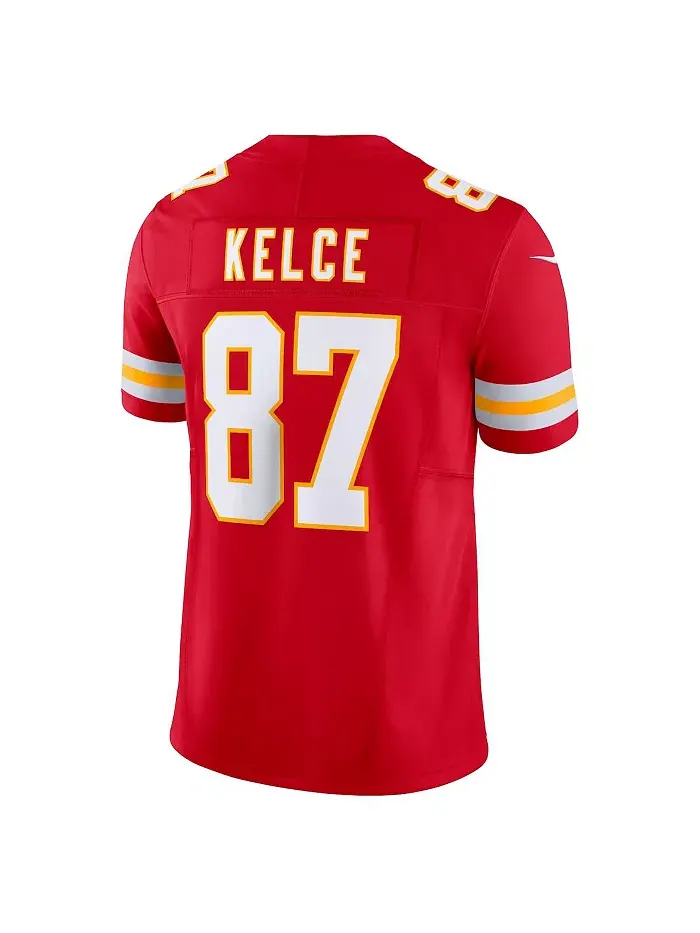 Мужская лимитированная джерси Travis Kelce Kansas City Chiefs Vapor F.U.S.E Nike — изображение 5 из 5, белый