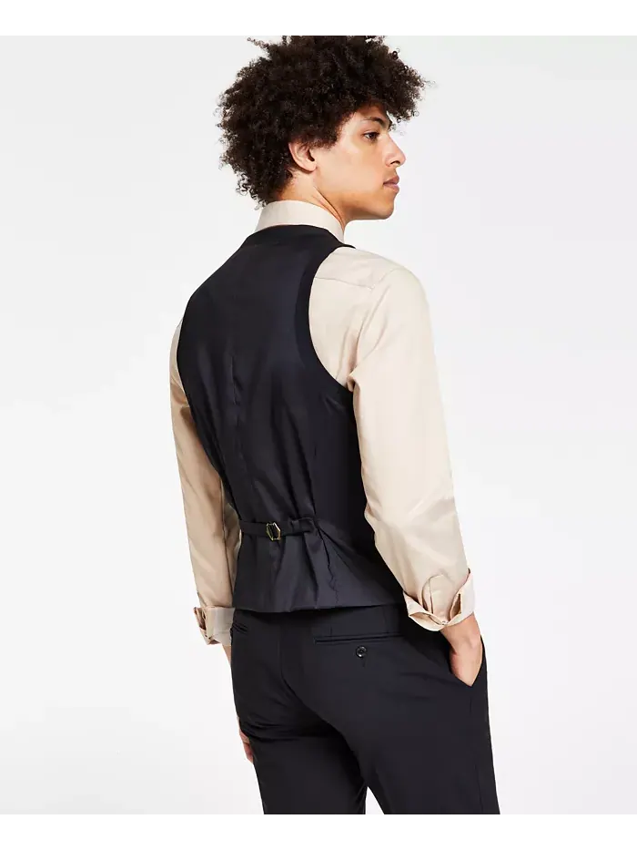 Мужской жилет из шерсти, Slim-Fit Bar III — изображение 2 из 2, черный