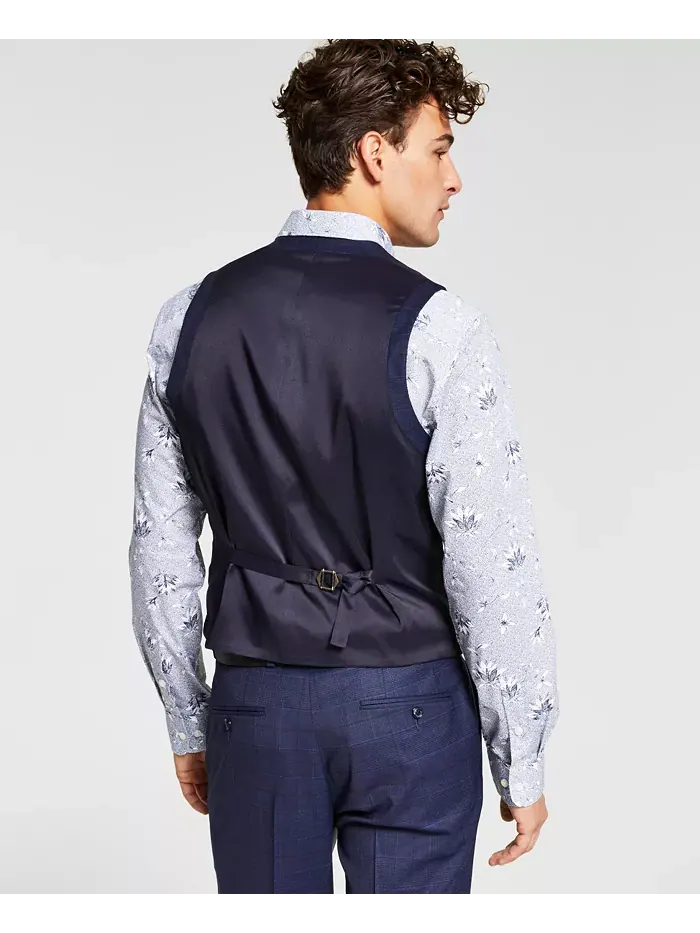 Мужской жилет из шерсти, Slim-Fit Bar III — изображение 3 из 3, темно-синий
