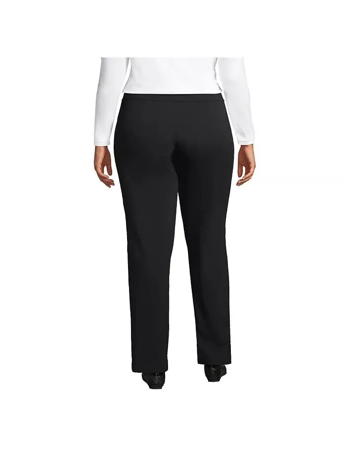 Женские брюки Starfish Plus Size со средней посадкой, прямые, с эластичной резинкой на талии Lands' — изображение 2 из 4