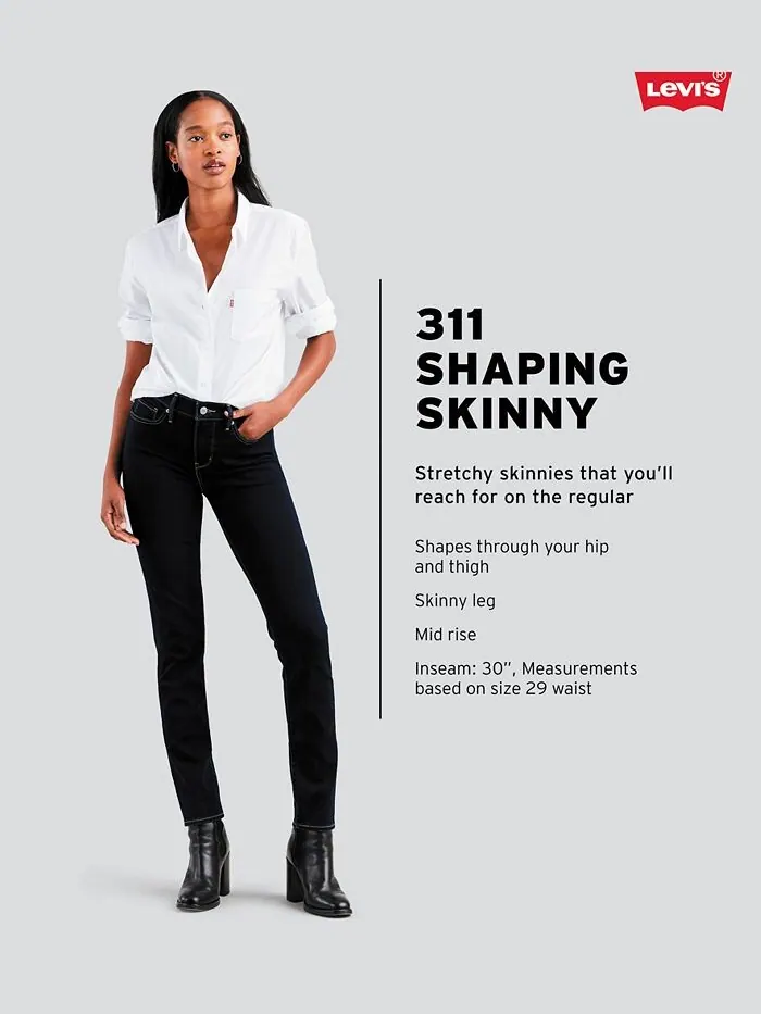 Женские джинсы Levi's 311 Mid Rise Shaping Skinny — изображение 7 из 7, голубой