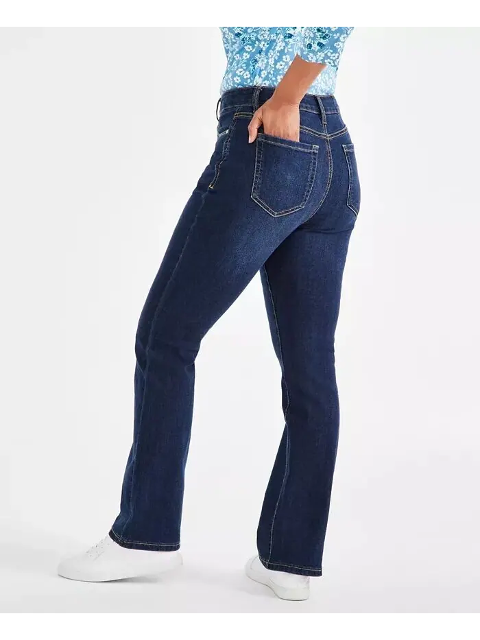 Женские джинсы Bootcut со средней посадкой, стандартной, короткой и длинной длины Style & Co — изображение 2 из 4